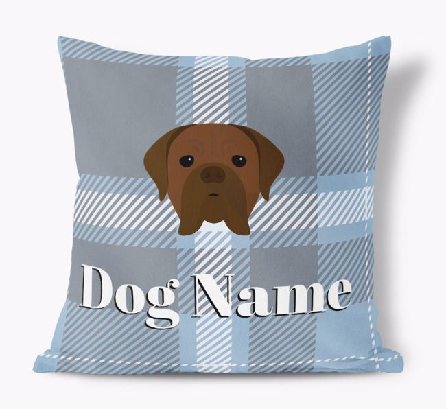 Tartan Pattern: Personalized {breedFullName} Soft Touch Pillow